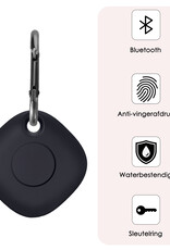 NoXx Hoesje Geschikt voor Samsung Galaxy SmartTag+-Sleutelhanger Houder Siliconen Hoes - Hoes Geschikt voor Samsung Galaxy SmartTag+ Hoesje - Zwart