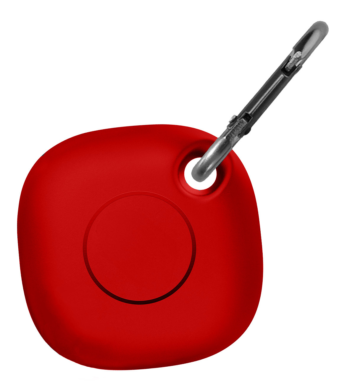 Nomfy Hoesje Geschikt voor Samsung Galaxy SmartTag+ Sleutelhanger Hoes Hoesje Siliconen - Siliconen Hoesje Geschikt voor Samsung Galaxy SmartTag+-Sleutelhanger Hoesje - Rood