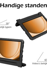 Nomfy Hoes Geschikt voor Samsung Galaxy Tab A9 Plus Hoes Bumper Kindvriendelijk Kids Case Kinderhoes - Hoesje Geschikt voor Samsung Tab A9 Plus Hoesje Shockproof Cover Hoes - Zwart