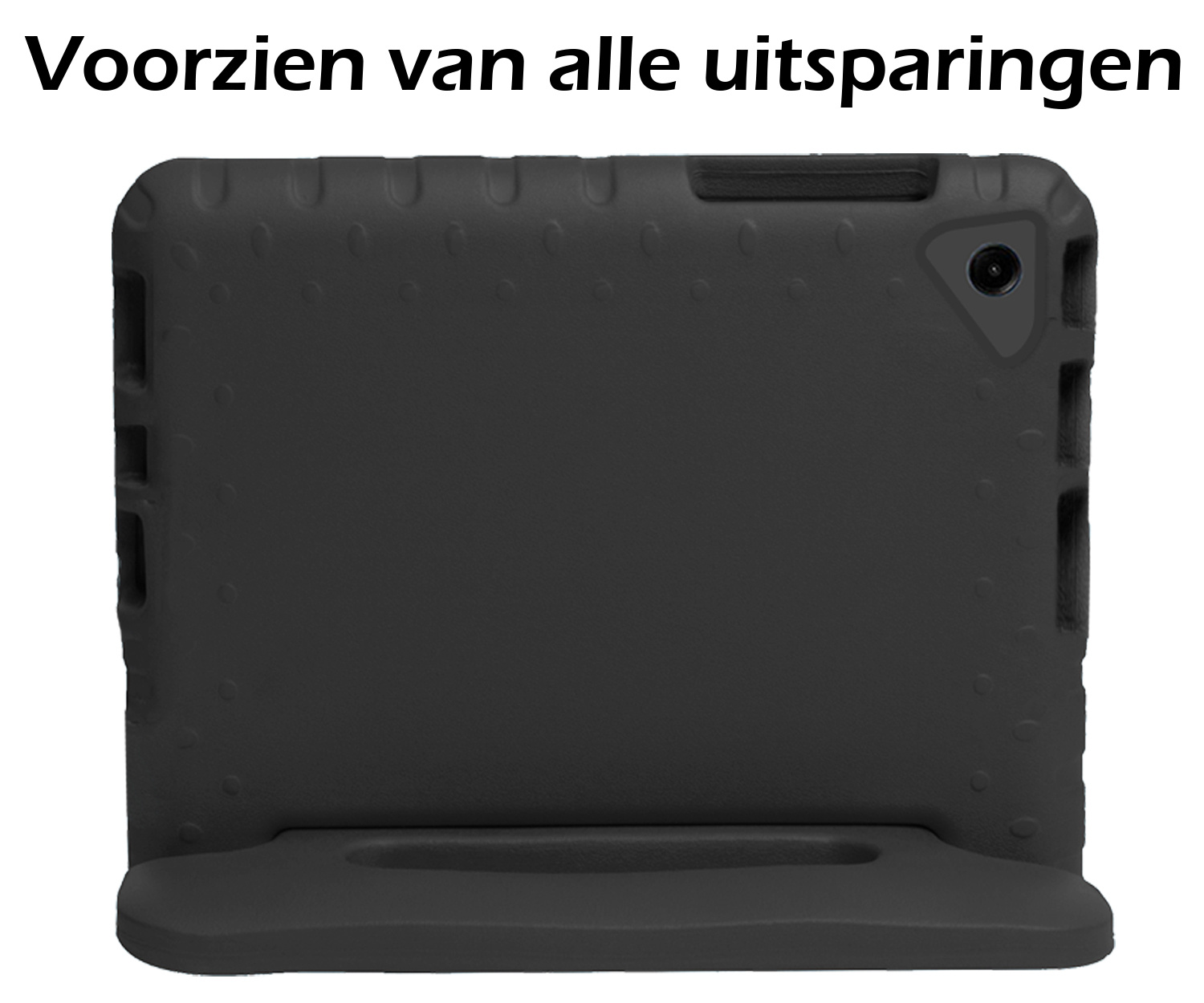 Nomfy Hoes Geschikt voor Samsung Galaxy Tab A9 Plus Hoes Bumper Kindvriendelijk Kids Case Kinderhoes - Hoesje Geschikt voor Samsung Tab A9 Plus Hoesje Shockproof Cover Hoes - Zwart