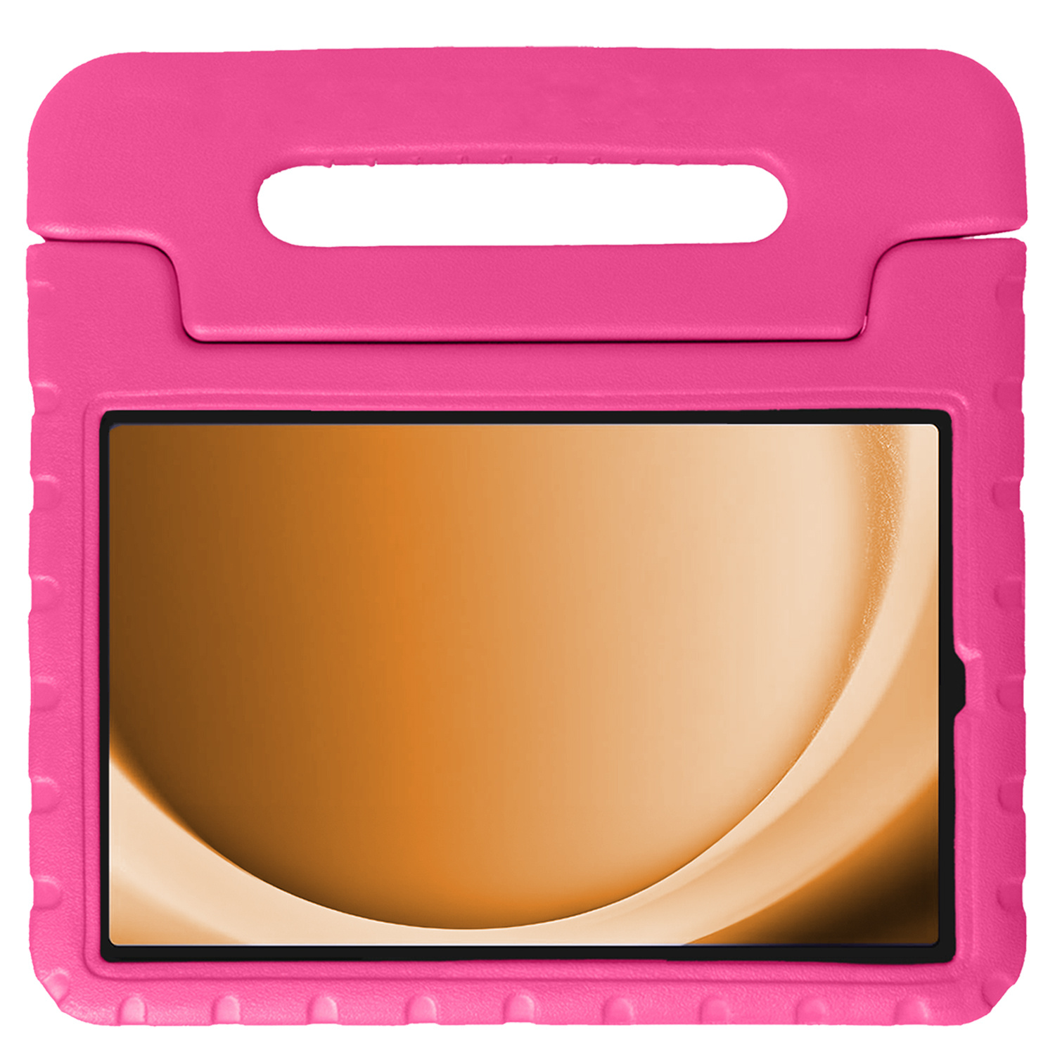 Nomfy Hoes Geschikt voor Samsung Galaxy Tab A9 Plus Hoes Bumper Kindvriendelijk Kids Case Kinderhoes - Hoesje Geschikt voor Samsung Tab A9 Plus Hoesje Shockproof Cover Hoes - Roze