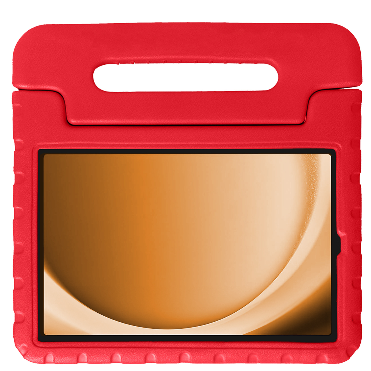 Nomfy Hoes Geschikt voor Samsung Galaxy Tab A9 Plus Hoes Bumper Kindvriendelijk Kids Case Kinderhoes - Hoesje Geschikt voor Samsung Tab A9 Plus Hoesje Shockproof Cover Hoes - Rood