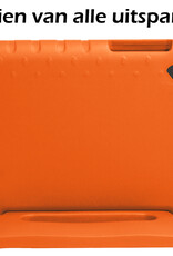 Nomfy Hoes Geschikt voor Samsung Galaxy Tab A9 Plus Hoes Bumper Kindvriendelijk Kids Case Kinderhoes - Hoesje Geschikt voor Samsung Tab A9 Plus Hoesje Shockproof Cover Hoes - Oranje