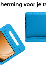 Nomfy Hoes Geschikt voor Samsung Galaxy Tab A9 Plus Hoes Bumper Kindvriendelijk Kids Case Kinderhoes - Hoesje Geschikt voor Samsung Tab A9 Plus Hoesje Shockproof Cover Hoes - Blauw