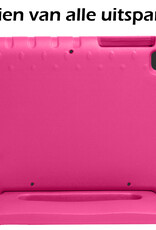 Nomfy Hoes Geschikt voor Samsung Galaxy Tab A9 Hoes Bumper Kindvriendelijk Kids Case Kinderhoes - Hoesje Geschikt voor Samsung Tab A9 Hoesje Shockproof Cover Hoes - Roze