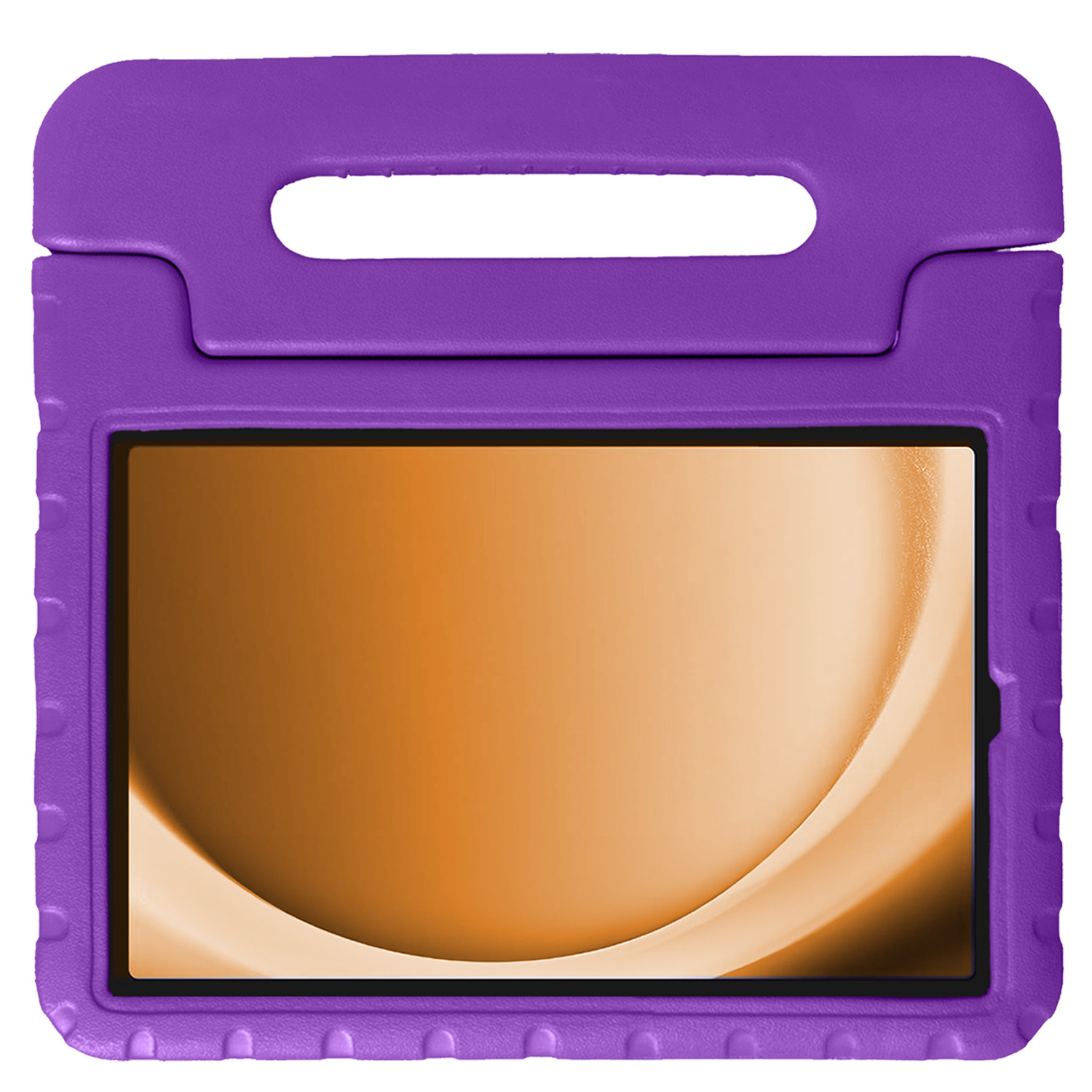 Nomfy Hoes Geschikt voor Samsung Galaxy Tab A9 Hoes Bumper Kindvriendelijk Kids Case Kinderhoes - Hoesje Geschikt voor Samsung Tab A9 Hoesje Shockproof Cover Hoes - Paars