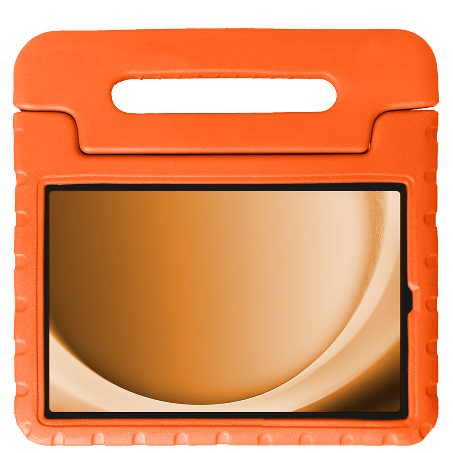 Nomfy Hoes Geschikt voor Samsung Galaxy Tab A9 Hoes Bumper Kindvriendelijk Kids Case Kinderhoes - Hoesje Geschikt voor Samsung Tab A9 Hoesje Shockproof Cover Hoes - Oranje