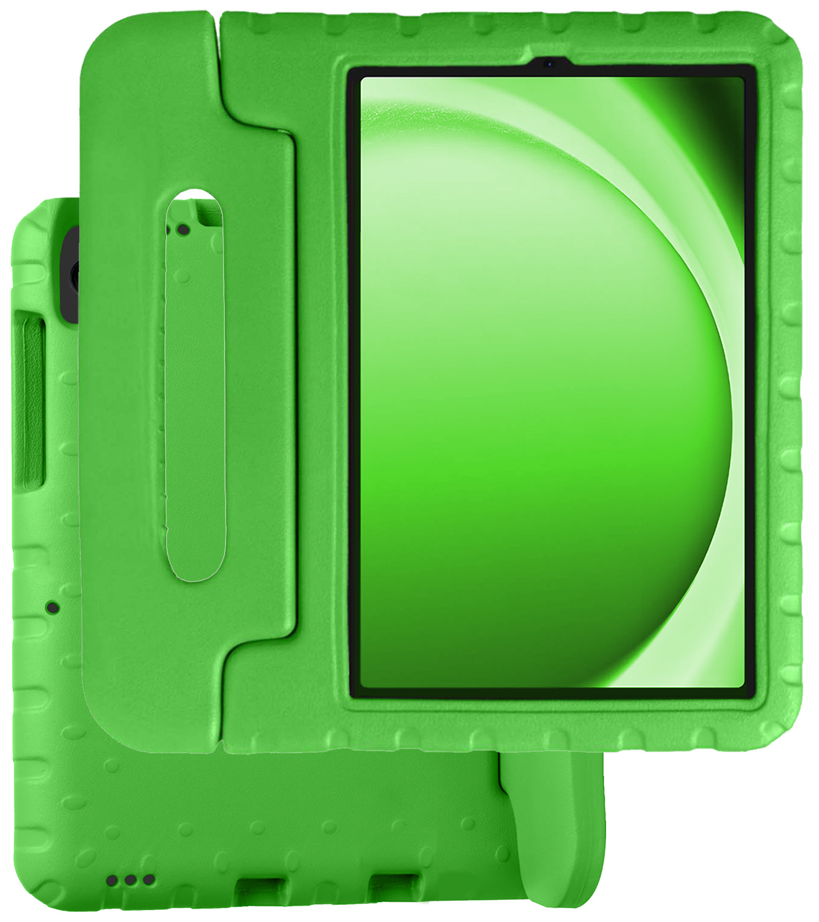 BASEY. Hoesje Geschikt voor Samsung Galaxy Tab A9 Hoesje Kinder Hoes Shockproof Kinderhoes - Kindvriendelijk Hoesje Geschikt voor Samsung Tab A9 Hoes Kids Case - Groen