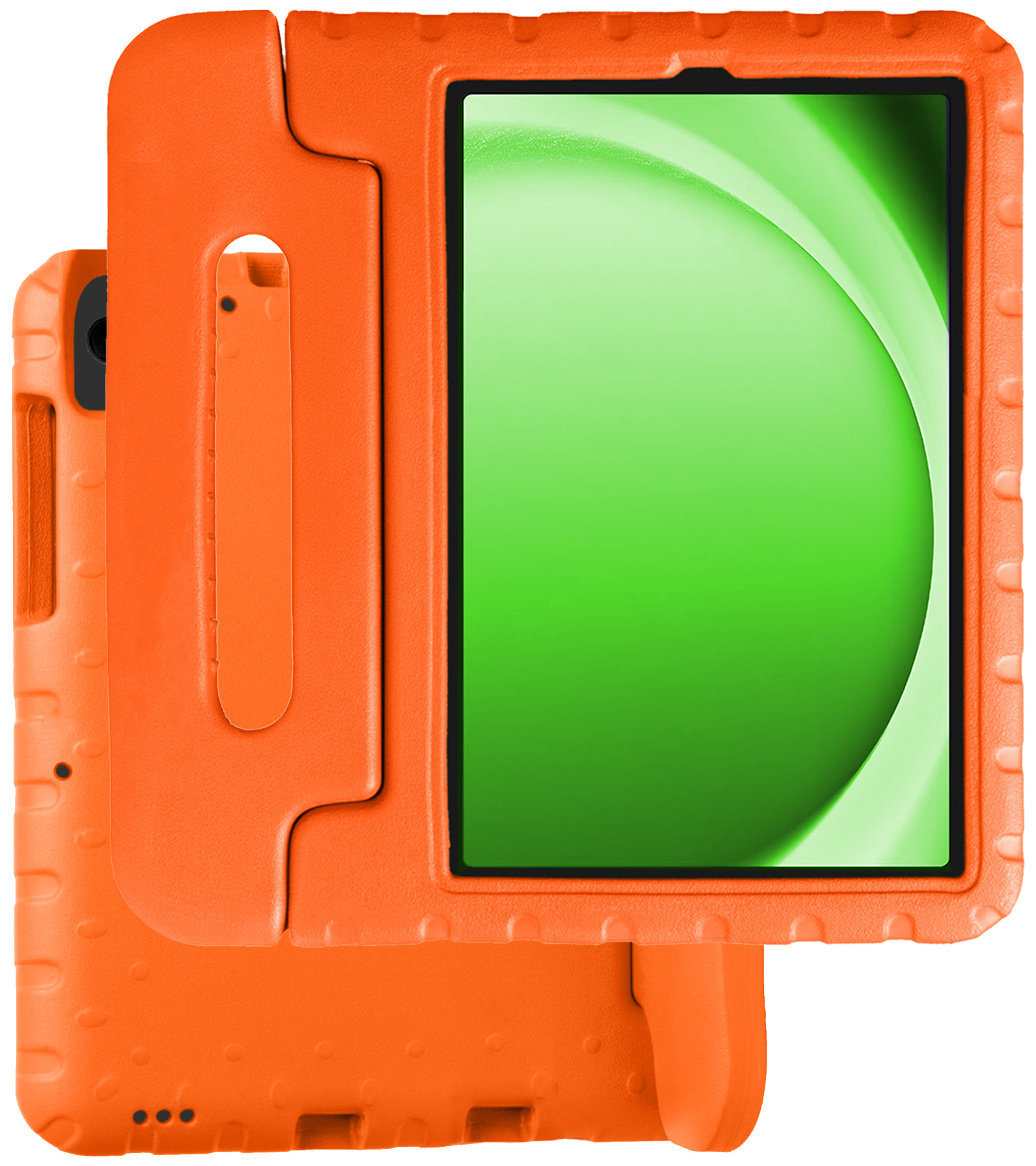 BASEY. Hoesje Geschikt voor Samsung Galaxy Tab A9 Hoesje Kinder Hoes Shockproof Kinderhoes - Kindvriendelijk Hoesje Geschikt voor Samsung Tab A9 Hoes Kids Case - Oranje