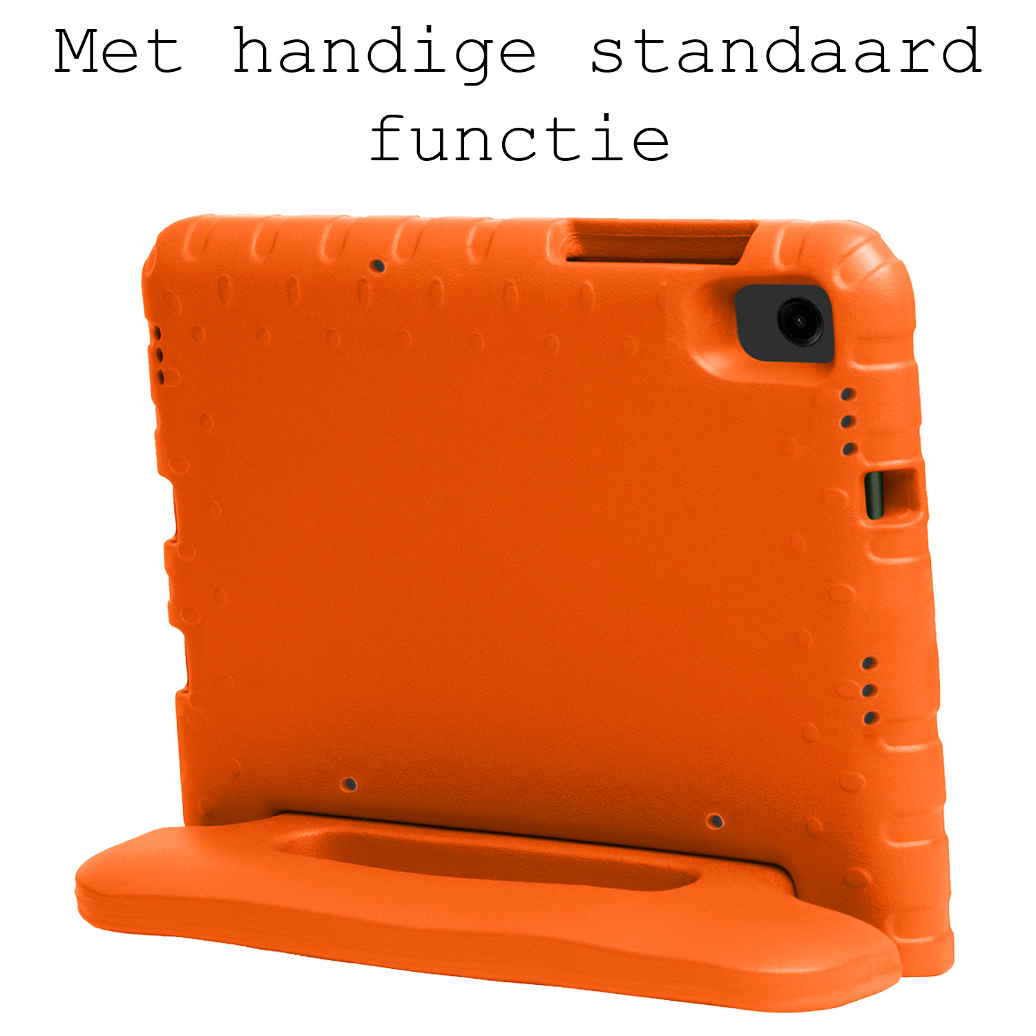 BASEY. Hoesje Geschikt voor Samsung Galaxy Tab A9 Hoesje Kinder Hoes Shockproof Kinderhoes - Kindvriendelijk Hoesje Geschikt voor Samsung Tab A9 Hoes Kids Case - Oranje