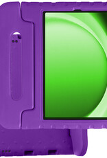 BASEY. Hoesje Geschikt voor Samsung Galaxy Tab A9 Hoesje Kinder Hoes Shockproof Kinderhoes - Kindvriendelijk Hoesje Geschikt voor Samsung Tab A9 Hoes Kids Case - Paars