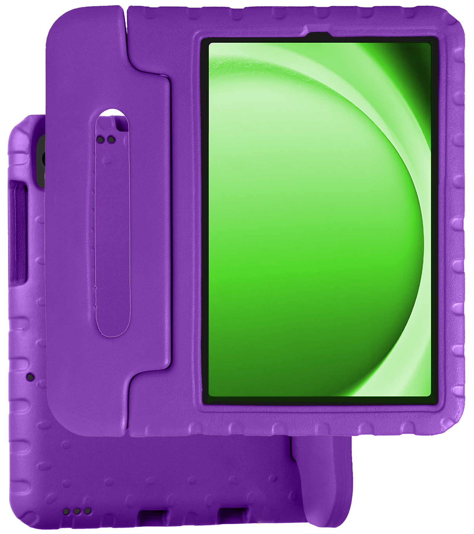 BASEY. Hoesje Geschikt voor Samsung Galaxy Tab A9 Hoesje Kinder Hoes Shockproof Kinderhoes - Kindvriendelijk Hoesje Geschikt voor Samsung Tab A9 Hoes Kids Case - Paars