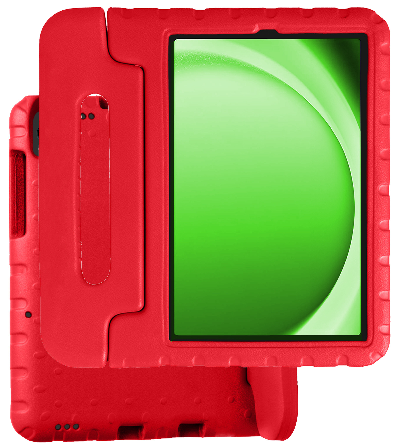 BASEY. Hoesje Geschikt voor Samsung Galaxy Tab A9 Hoesje Kinder Hoes Shockproof Kinderhoes - Kindvriendelijk Hoesje Geschikt voor Samsung Tab A9 Hoes Kids Case - Rood
