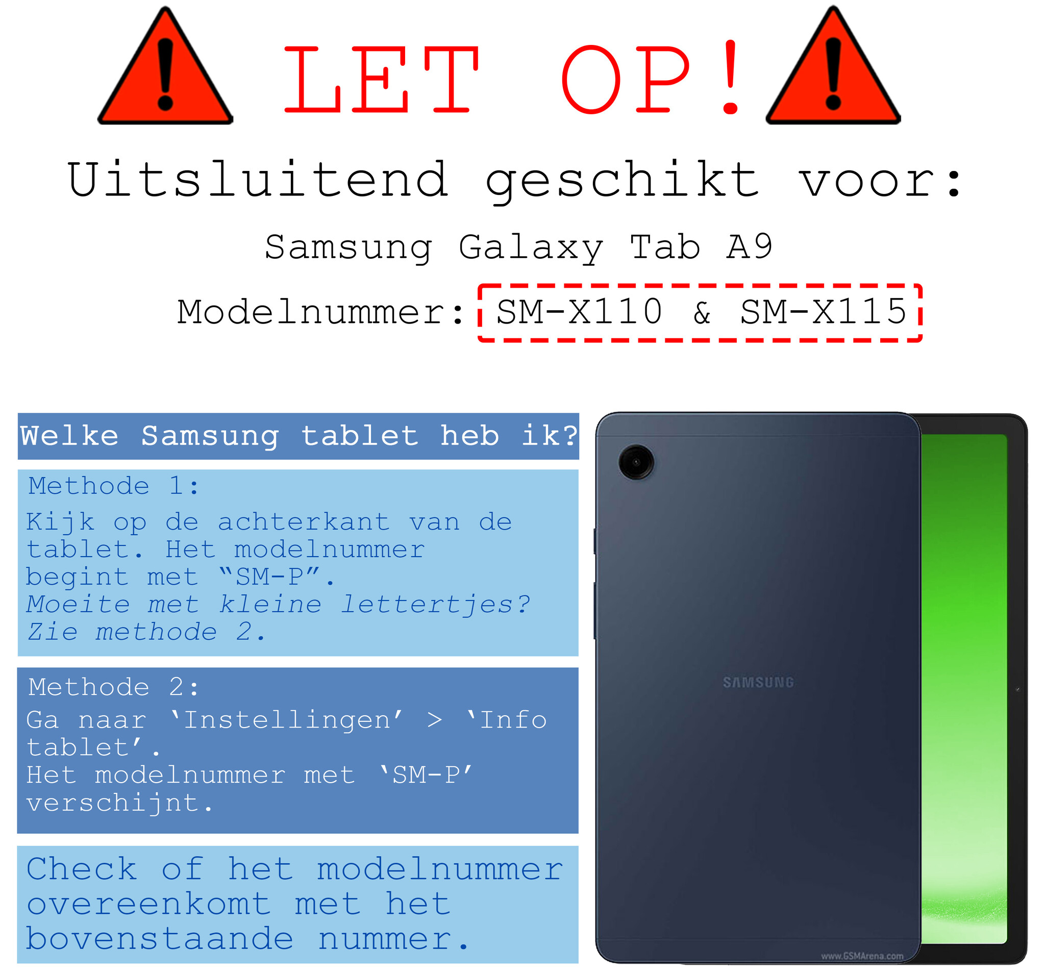 BASEY. Hoesje Geschikt voor Samsung Galaxy Tab A9 Hoesje Kinder Hoes Shockproof Kinderhoes - Kindvriendelijk Hoesje Geschikt voor Samsung Tab A9 Hoes Kids Case - Rood