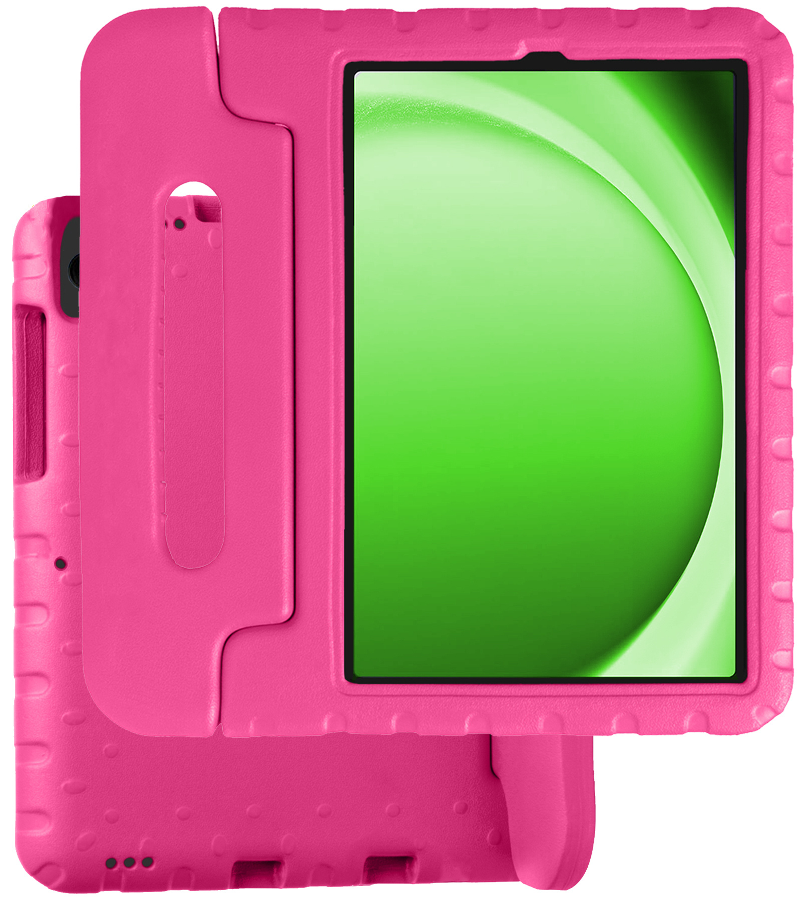 BASEY. Hoesje Geschikt voor Samsung Galaxy Tab A9 Hoesje Kinder Hoes Shockproof Kinderhoes - Kindvriendelijk Hoesje Geschikt voor Samsung Tab A9 Hoes Kids Case - Roze