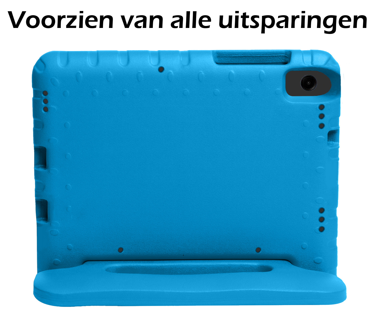 Nomfy Hoes Geschikt voor Samsung Galaxy Tab A9 Hoes Bumper Kindvriendelijk Kids Case Kinderhoes - Hoesje Geschikt voor Samsung Tab A9 Hoesje Shockproof Cover Hoes - Blauw