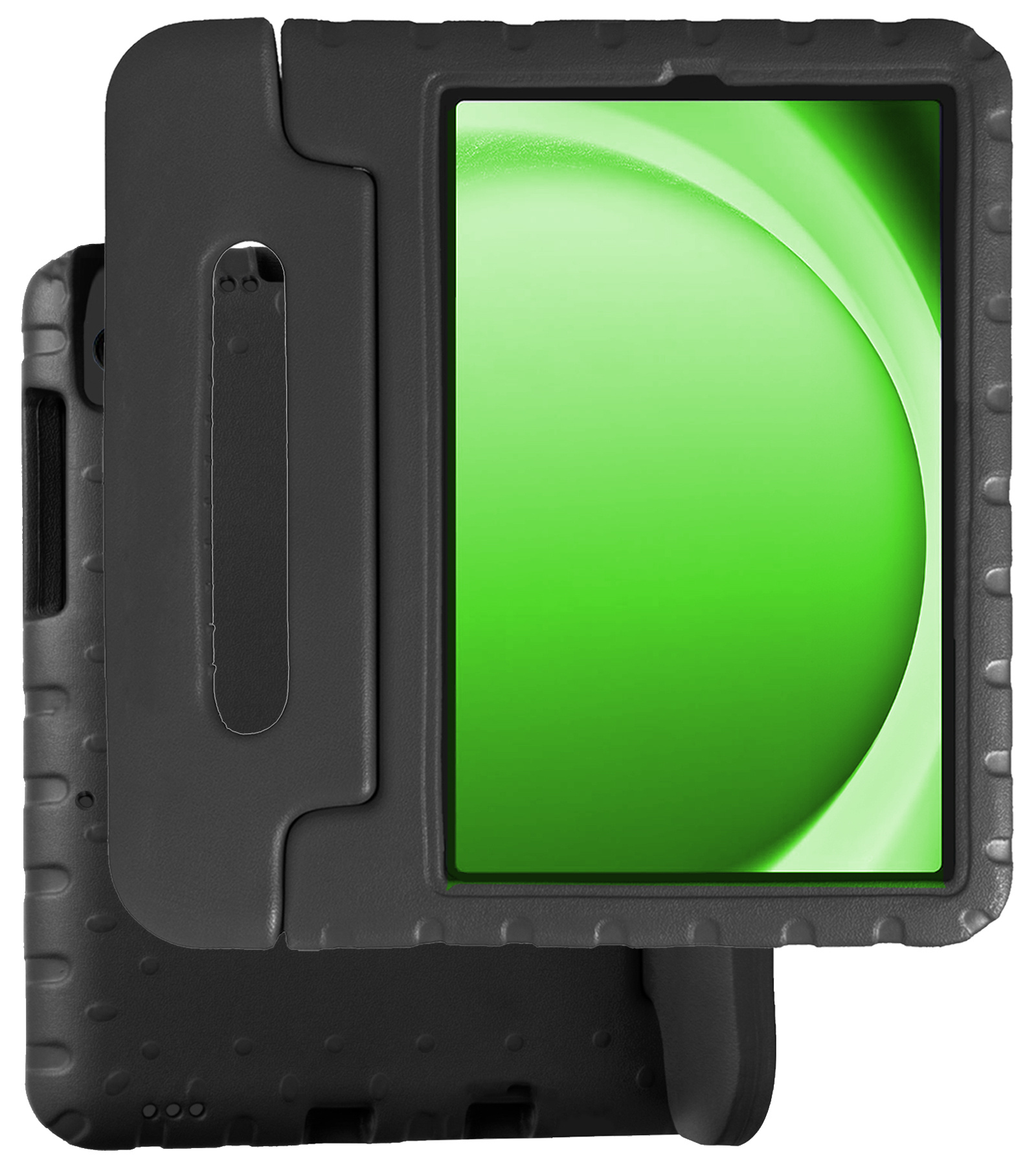 BASEY. Hoesje Geschikt voor Samsung Galaxy Tab A9 Hoesje Kinder Hoes Shockproof Kinderhoes - Kindvriendelijk Hoesje Geschikt voor Samsung Tab A9 Hoes Kids Case - Zwart