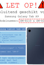 BASEY. Hoesje Geschikt voor Samsung Galaxy Tab A9 Hoesje Kinder Hoes Shockproof Kinderhoes - Kindvriendelijk Hoesje Geschikt voor Samsung Tab A9 Hoes Kids Case - Zwart