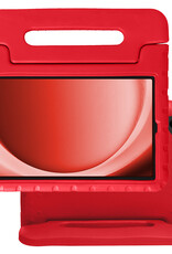 NoXx Hoesje Geschikt voor Samsung Galaxy Tab A9 Plus Hoesje Kinderhoes Shockproof Hoes Kids Case - Rood