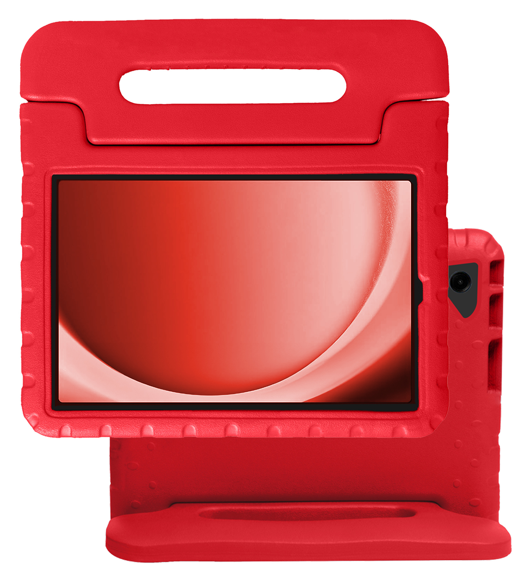 NoXx Hoesje Geschikt voor Samsung Galaxy Tab A9 Plus Hoesje Kinderhoes Shockproof Hoes Kids Case - Rood