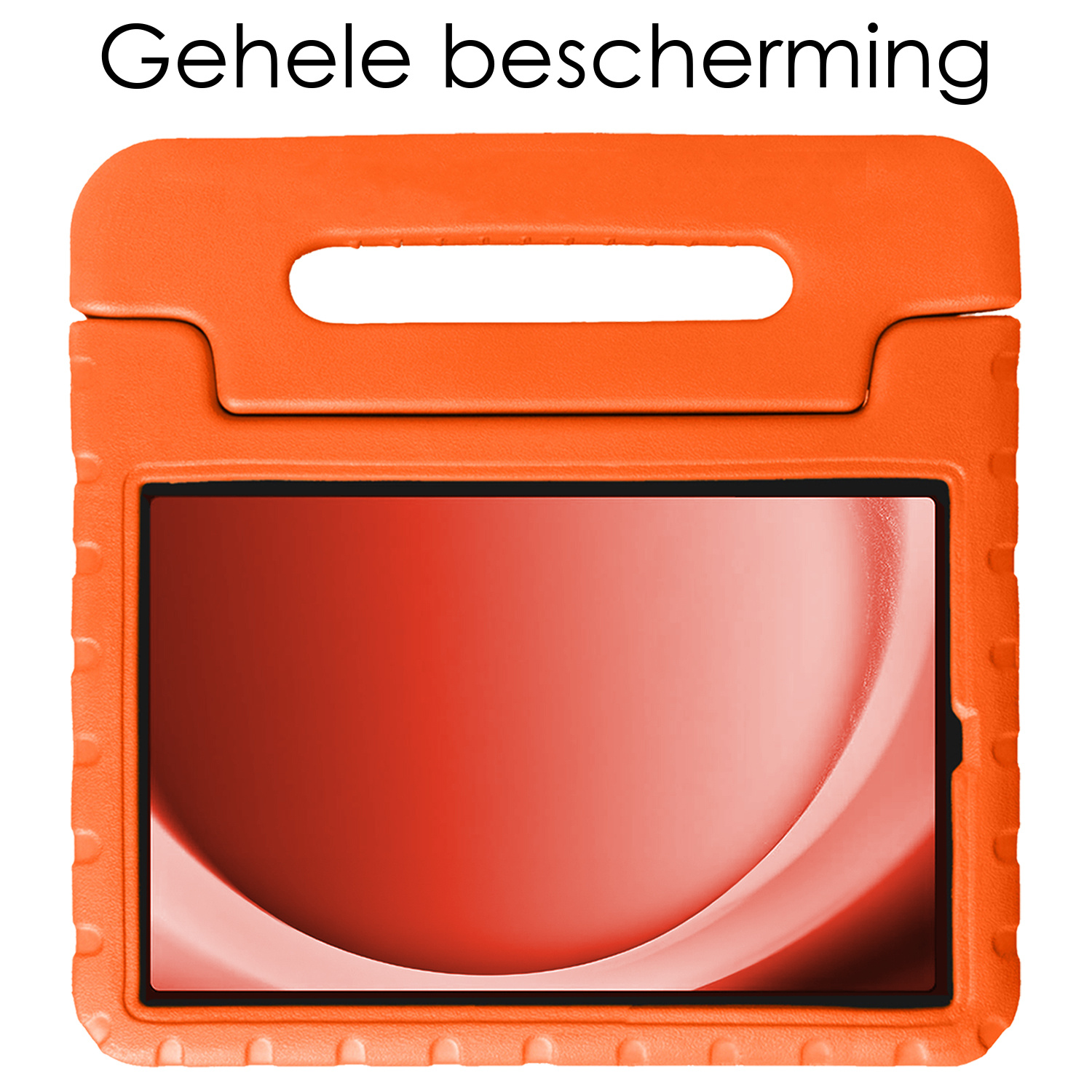 NoXx Hoesje Geschikt voor Samsung Galaxy Tab A9 Plus Hoesje Kinderhoes Shockproof Hoes Kids Case - Oranje