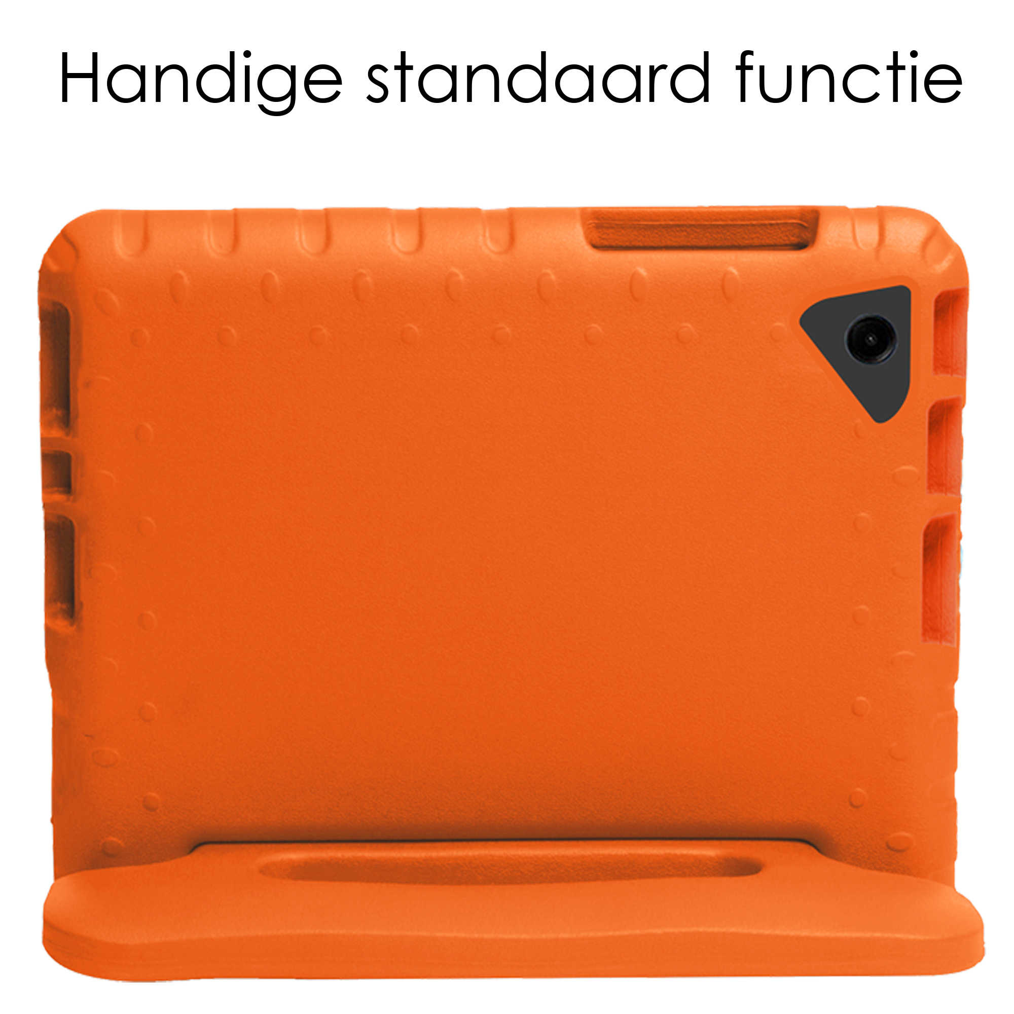 NoXx Hoesje Geschikt voor Samsung Galaxy Tab A9 Plus Hoesje Kinderhoes Shockproof Hoes Kids Case - Oranje