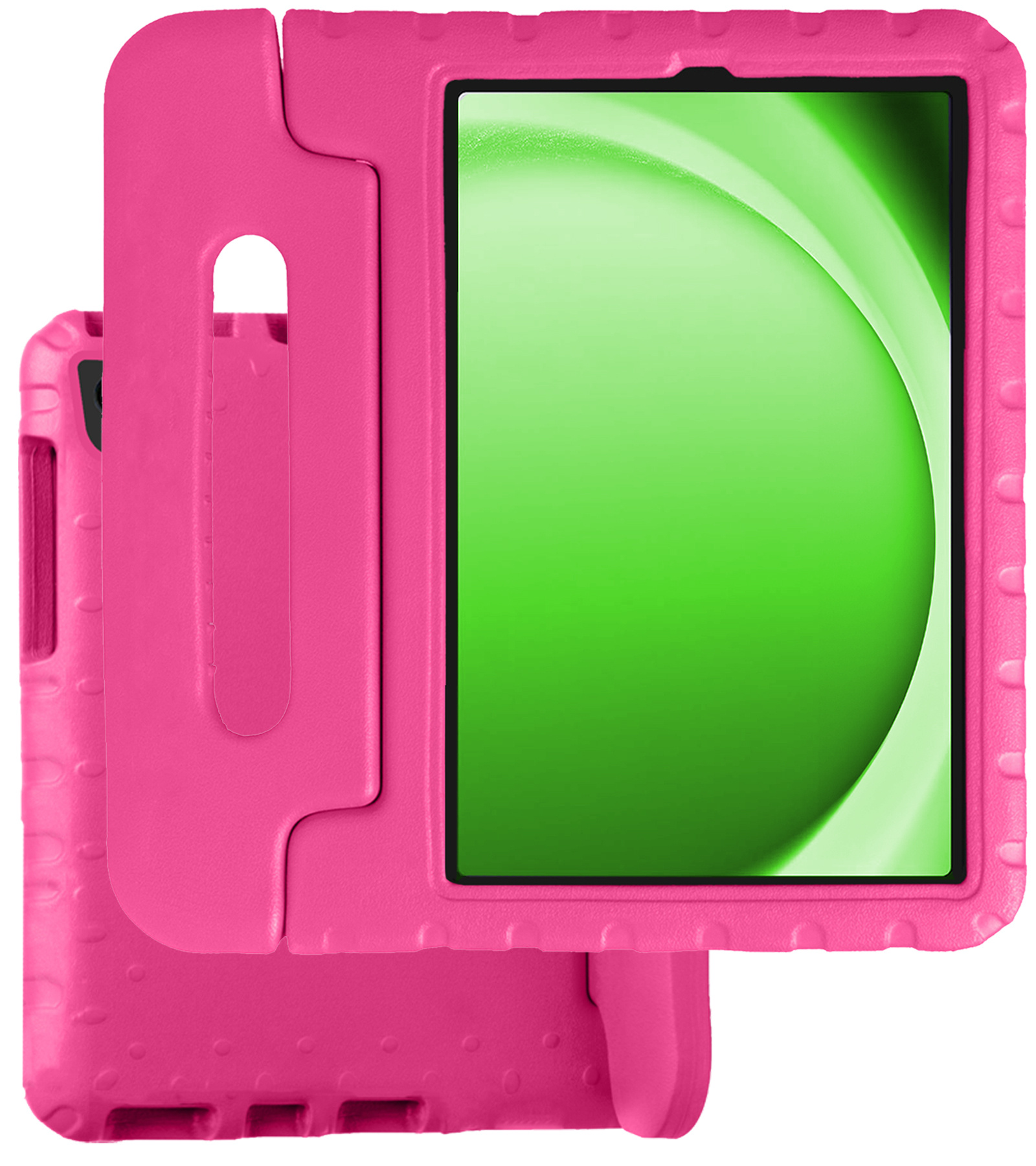 BASEY. Hoesje Geschikt voor Samsung Galaxy Tab A9 Plus Hoesje Kinder Hoes Shockproof Kinderhoes - Kindvriendelijk Hoesje Geschikt voor Samsung Tab A9 Plus Hoes Kids Case - Roze