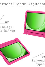 BASEY. Hoesje Geschikt voor Samsung Galaxy Tab A9 Plus Hoesje Kinder Hoes Shockproof Kinderhoes - Kindvriendelijk Hoesje Geschikt voor Samsung Tab A9 Plus Hoes Kids Case - Roze