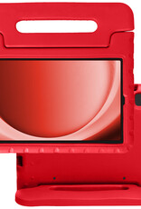 NoXx Hoesje Geschikt voor Samsung Galaxy Tab A9 Hoesje Kinderhoes Shockproof Hoes Kids Case - Rood