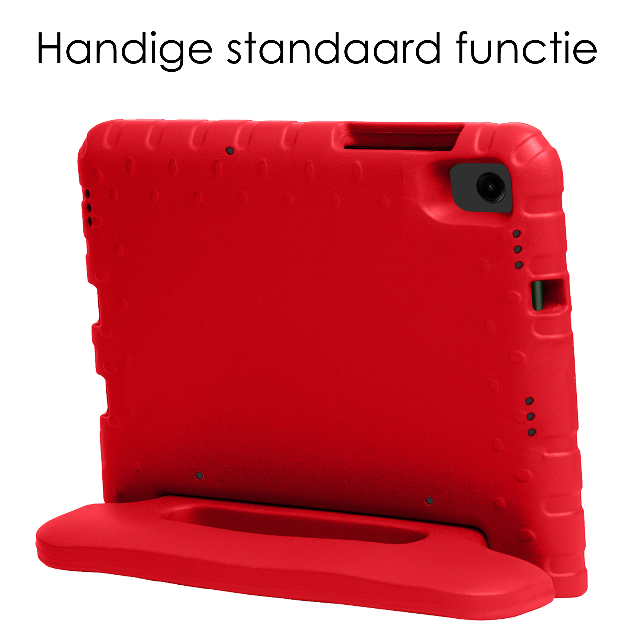 NoXx Hoesje Geschikt voor Samsung Galaxy Tab A9 Hoesje Kinderhoes Shockproof Hoes Kids Case - Rood