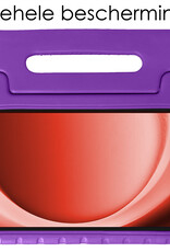 NoXx Hoesje Geschikt voor Samsung Galaxy Tab A9 Hoesje Kinderhoes Shockproof Hoes Kids Case - Paars