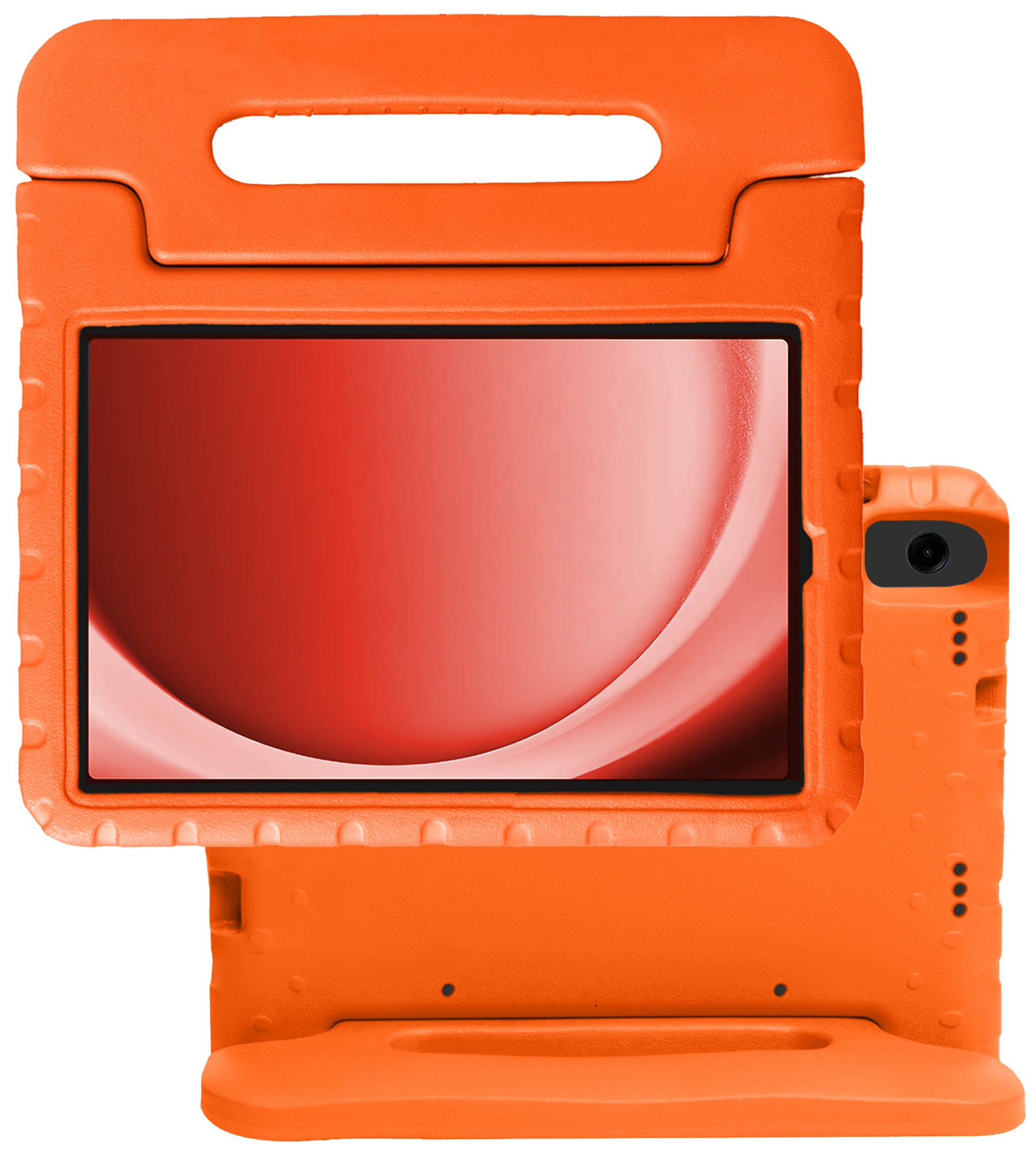 NoXx Hoesje Geschikt voor Samsung Galaxy Tab A9 Hoesje Kinderhoes Shockproof Hoes Kids Case - Oranje