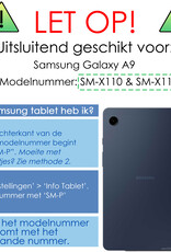 NoXx Hoesje Geschikt voor Samsung Galaxy Tab A9 Hoesje Kinderhoes Shockproof Hoes Kids Case - Oranje