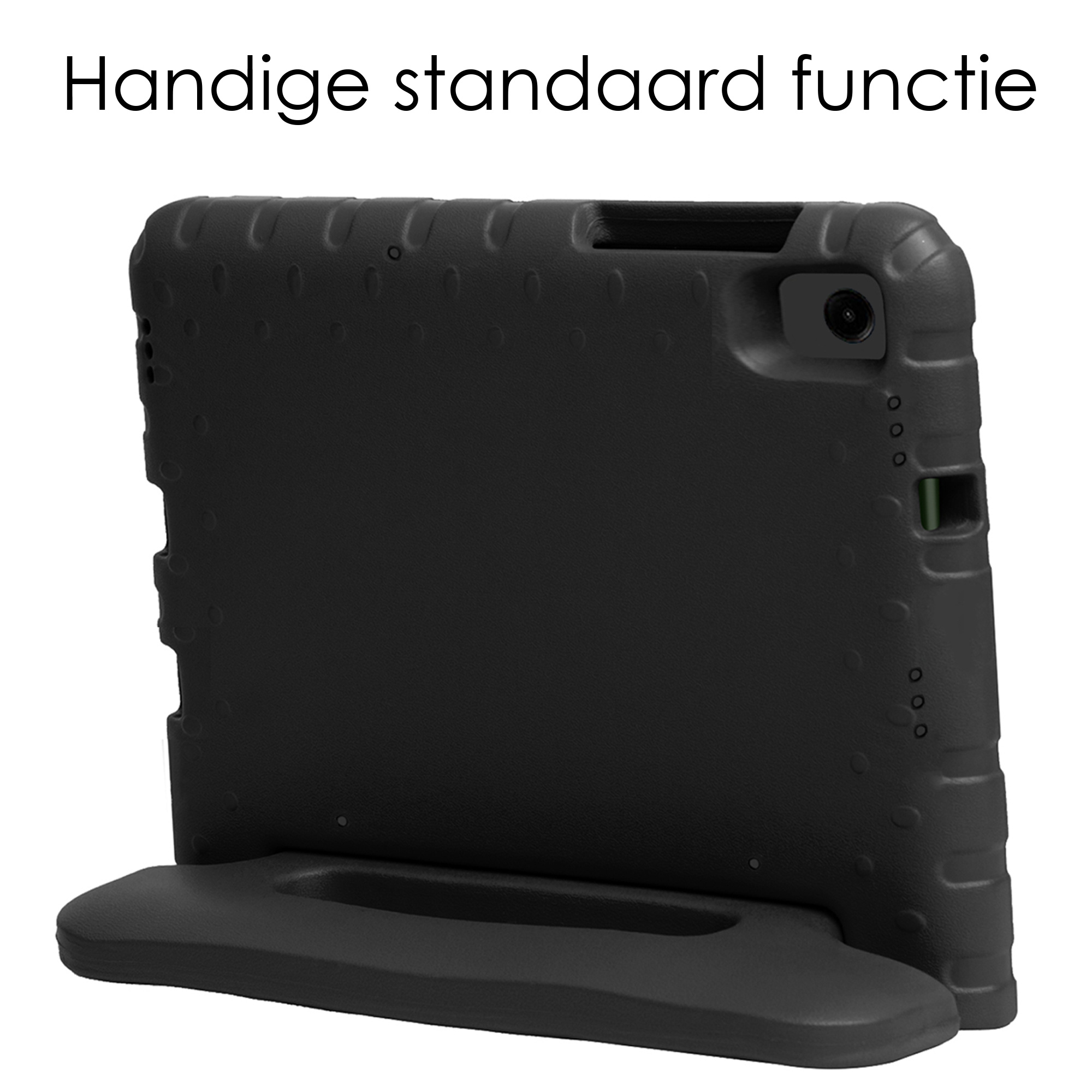 NoXx Hoesje Geschikt voor Samsung Galaxy Tab A9 Hoesje Kinderhoes Shockproof Hoes Kids Case - Zwart