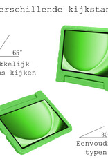 BASEY. Hoesje Geschikt voor Samsung Galaxy Tab A9 Hoesje Kinder Hoes Shockproof Kinderhoes Met Screenprotector - Kindvriendelijk Hoesje Geschikt voor Samsung Tab A9 Hoes Kids Case - Groen