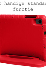 BASEY. Hoesje Geschikt voor Samsung Galaxy Tab A9 Hoesje Kinder Hoes Shockproof Kinderhoes Met Screenprotector - Kindvriendelijk Hoesje Geschikt voor Samsung Tab A9 Hoes Kids Case - Rood
