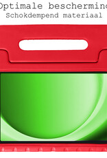 BASEY. Hoesje Geschikt voor Samsung Galaxy Tab A9 Hoesje Kinder Hoes Shockproof Kinderhoes Met Screenprotector - Kindvriendelijk Hoesje Geschikt voor Samsung Tab A9 Hoes Kids Case - Rood