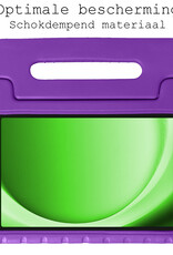 BASEY. Hoesje Geschikt voor Samsung Galaxy Tab A9 Hoesje Kinder Hoes Shockproof Kinderhoes Met 2x Screenprotector - Kindvriendelijk Hoesje Geschikt voor Samsung Tab A9 Hoes Kids Case - Paars