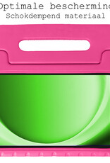 BASEY. Hoesje Geschikt voor Samsung Galaxy Tab A9 Hoesje Kinder Hoes Shockproof Kinderhoes Met 2x Screenprotector - Kindvriendelijk Hoesje Geschikt voor Samsung Tab A9 Hoes Kids Case - Roze