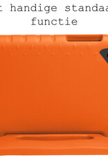 BASEY. Hoesje Geschikt voor Samsung Galaxy Tab A9 Plus Hoesje Kinder Hoes Shockproof Kinderhoes Met Screenprotector - Kindvriendelijk Hoesje Geschikt voor Samsung Tab A9 Plus Hoes Kids Case - Oranje