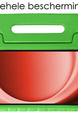 NoXx Hoesje Geschikt voor Samsung Galaxy Tab A9 Hoesje Kinderhoes Shockproof Hoes Kids Case Met Screenprotector - Groen