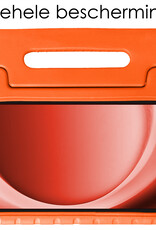 NoXx Hoesje Geschikt voor Samsung Galaxy Tab A9 Hoesje Kinderhoes Shockproof Hoes Kids Case Met Screenprotector - Oranje