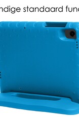 NoXx Hoesje Geschikt voor Samsung Galaxy Tab A9 Hoesje Kinderhoes Shockproof Hoes Kids Case Met 2x Screenprotector - Blauw