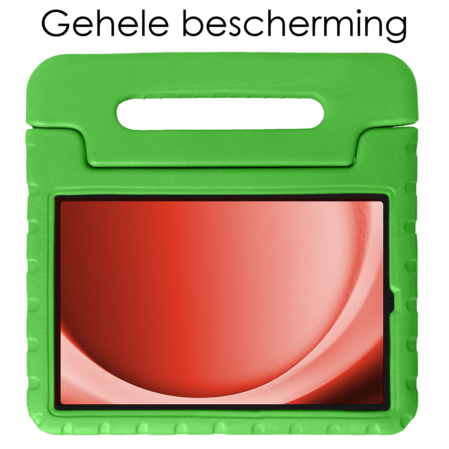 NoXx Hoesje Geschikt voor Samsung Galaxy Tab A9 Hoesje Kinderhoes Shockproof Hoes Kids Case Met 2x Screenprotector - Groen