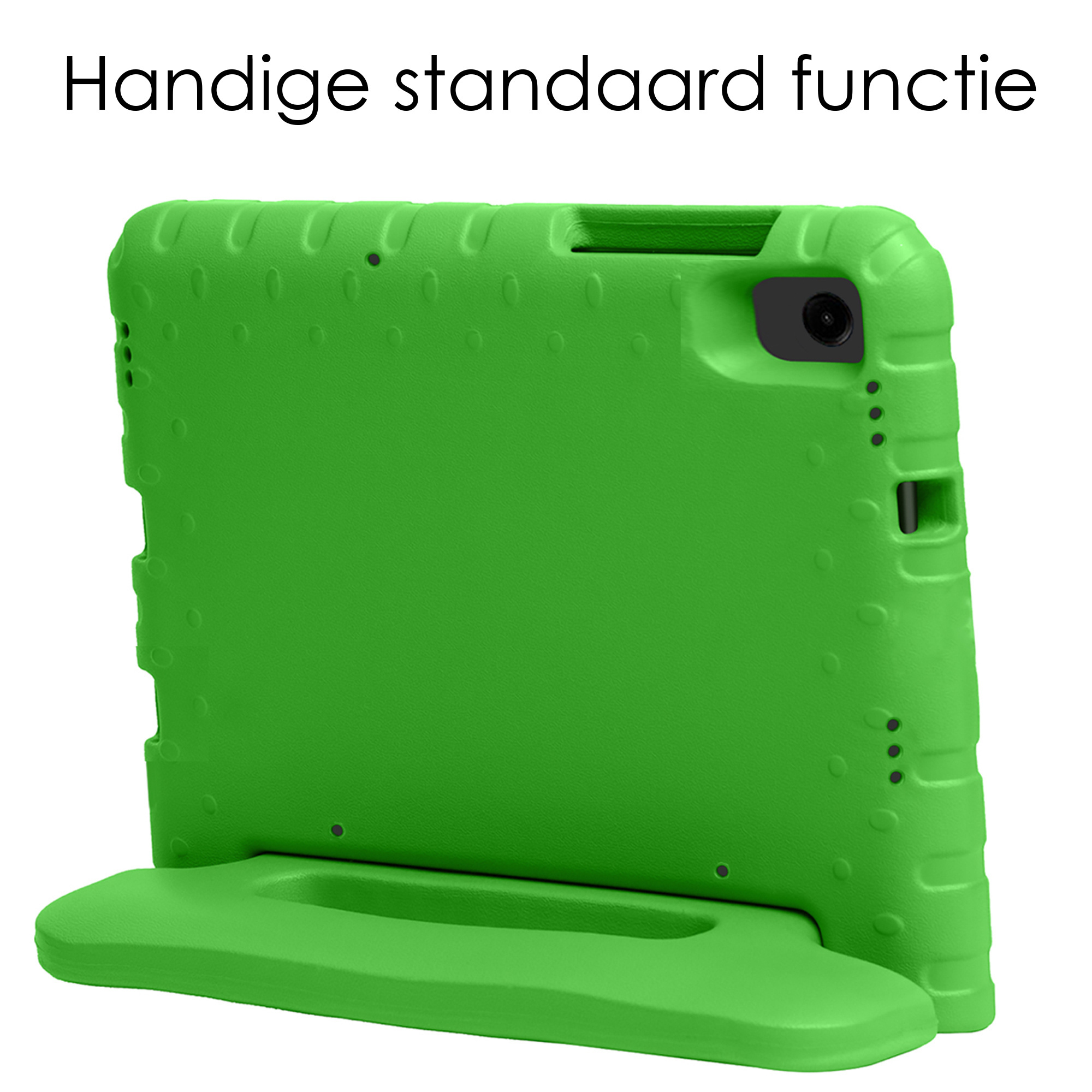 NoXx Hoesje Geschikt voor Samsung Galaxy Tab A9 Hoesje Kinderhoes Shockproof Hoes Kids Case Met 2x Screenprotector - Groen
