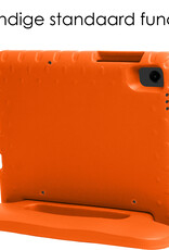 NoXx Hoesje Geschikt voor Samsung Galaxy Tab A9 Hoesje Kinderhoes Shockproof Hoes Kids Case Met 2x Screenprotector - Oranje