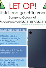 NoXx Hoesje Geschikt voor Samsung Galaxy Tab A9 Hoesje Kinderhoes Shockproof Hoes Kids Case Met 2x Screenprotector - Rood