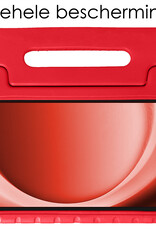 NoXx Hoesje Geschikt voor Samsung Galaxy Tab A9 Hoesje Kinderhoes Shockproof Hoes Kids Case Met 2x Screenprotector - Rood