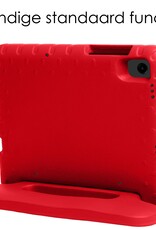 NoXx Hoesje Geschikt voor Samsung Galaxy Tab A9 Hoesje Kinderhoes Shockproof Hoes Kids Case Met 2x Screenprotector - Rood