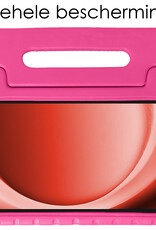 NoXx Hoesje Geschikt voor Samsung Galaxy Tab A9 Hoesje Kinderhoes Shockproof Hoes Kids Case Met 2x Screenprotector - Roze